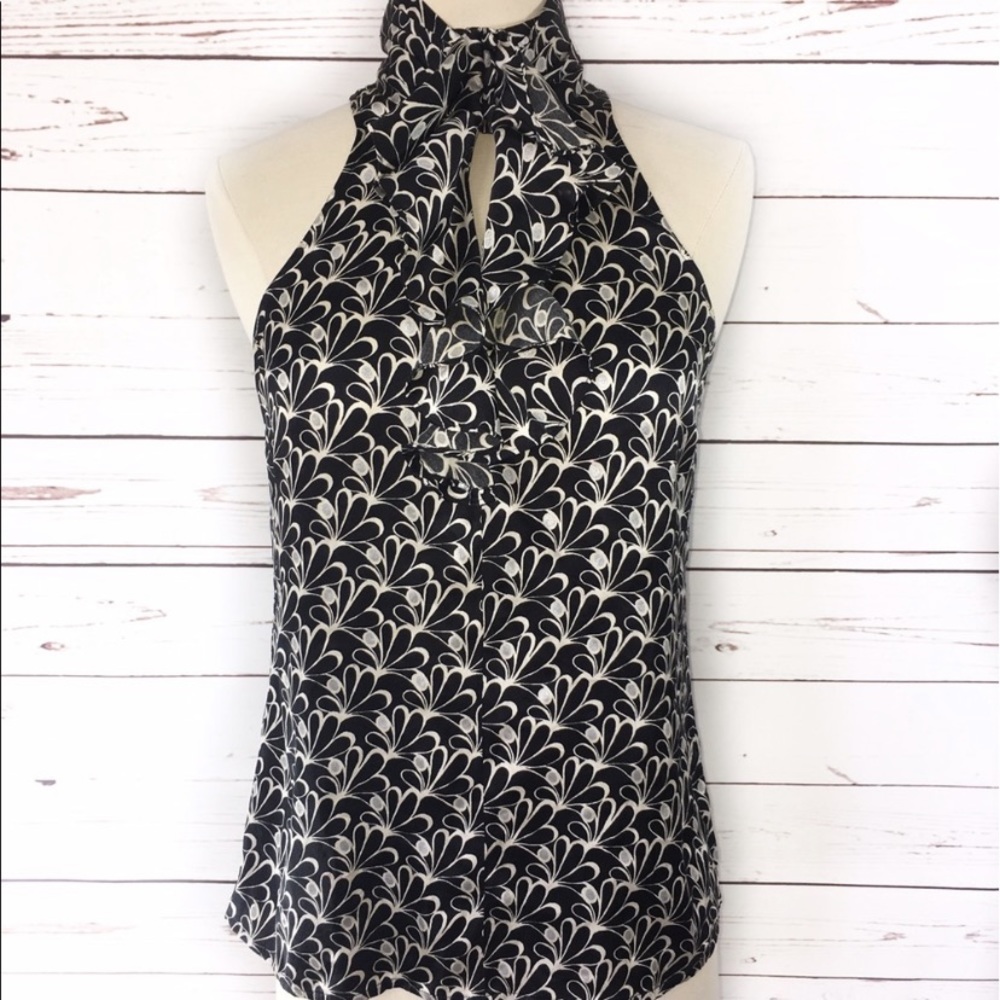 ❤️ Like New SILK Express Keyhole Blouse